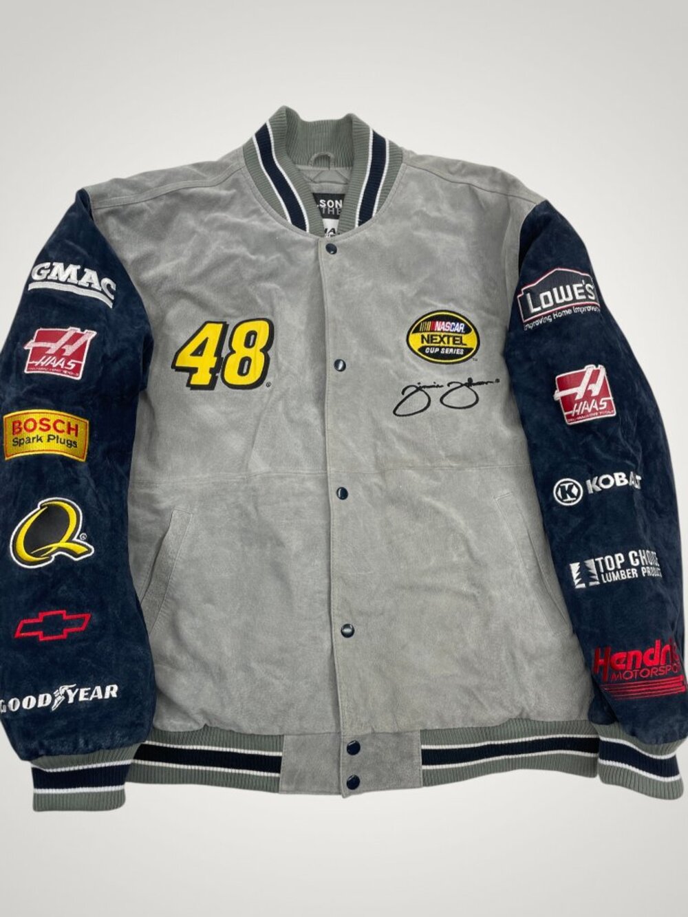 NASCAR Jimmie Johnson Chase Authentics Vintage Suede Leather Jacket Men's 2XL